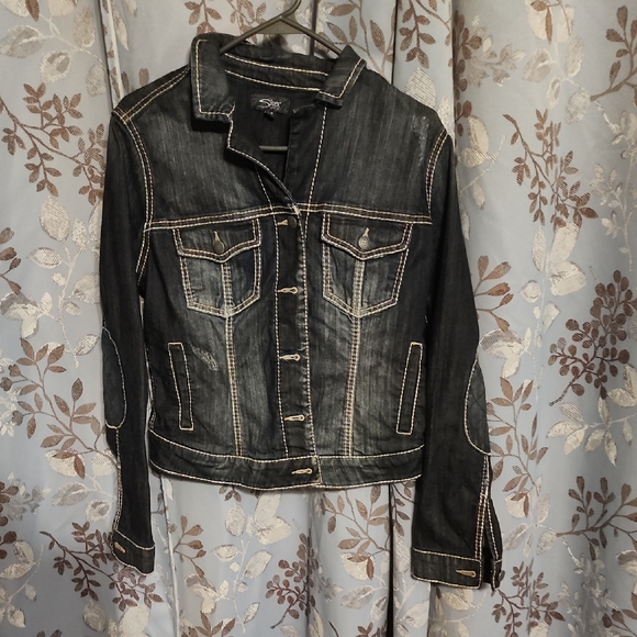 Sky Dark Denim Jean Jacket - Picture 1 of 4
